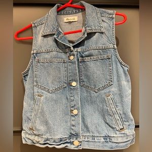 Madewell denim vest.